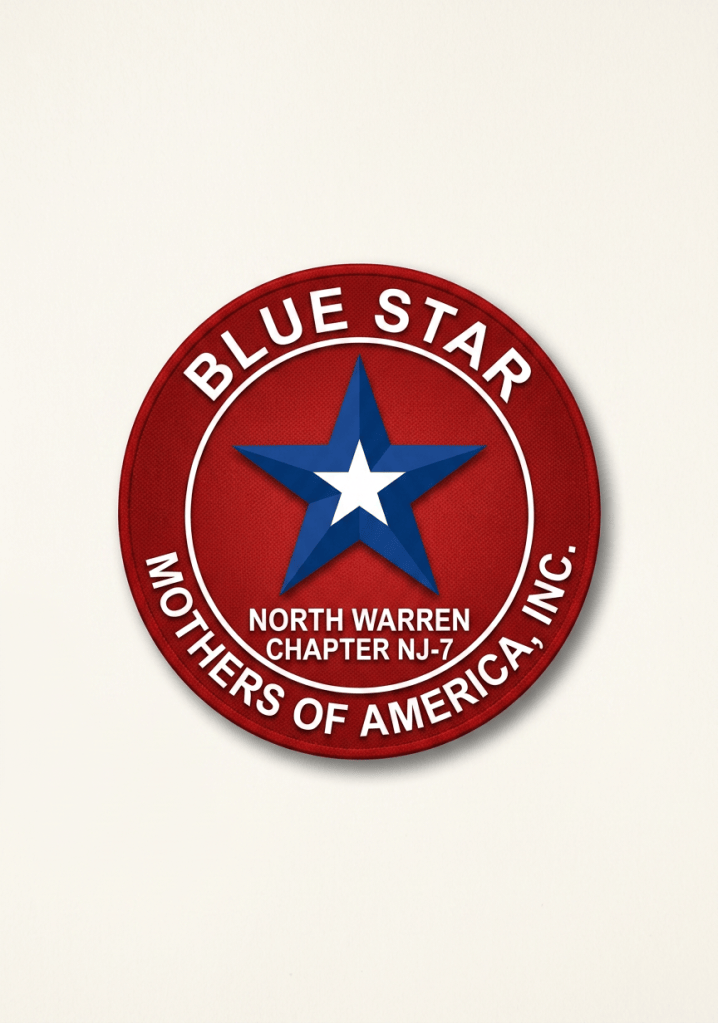 Blue Star Mothers of America emblem with blue star and white text